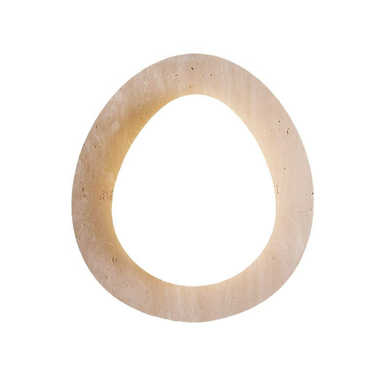 Sylvara Nordic Led Ceiling Light With Cream Travertine Finish