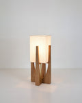 Kairo Seto Walnut Lamp Brings Brass Accents In Minimalist Japanese Style