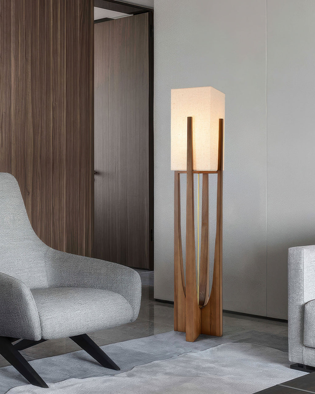 Kairo Seto Walnut Lamp Brings Brass Accents In Minimalist Japanese Style