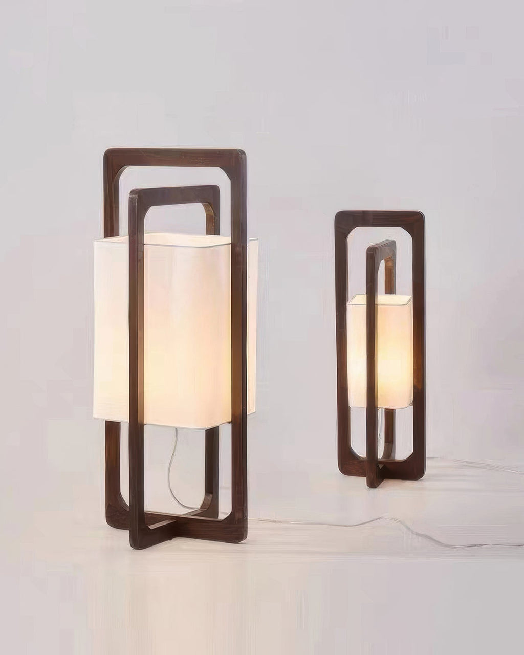 Japansk golvlampa i trä — retrodesign med wabi-sabi och zen
