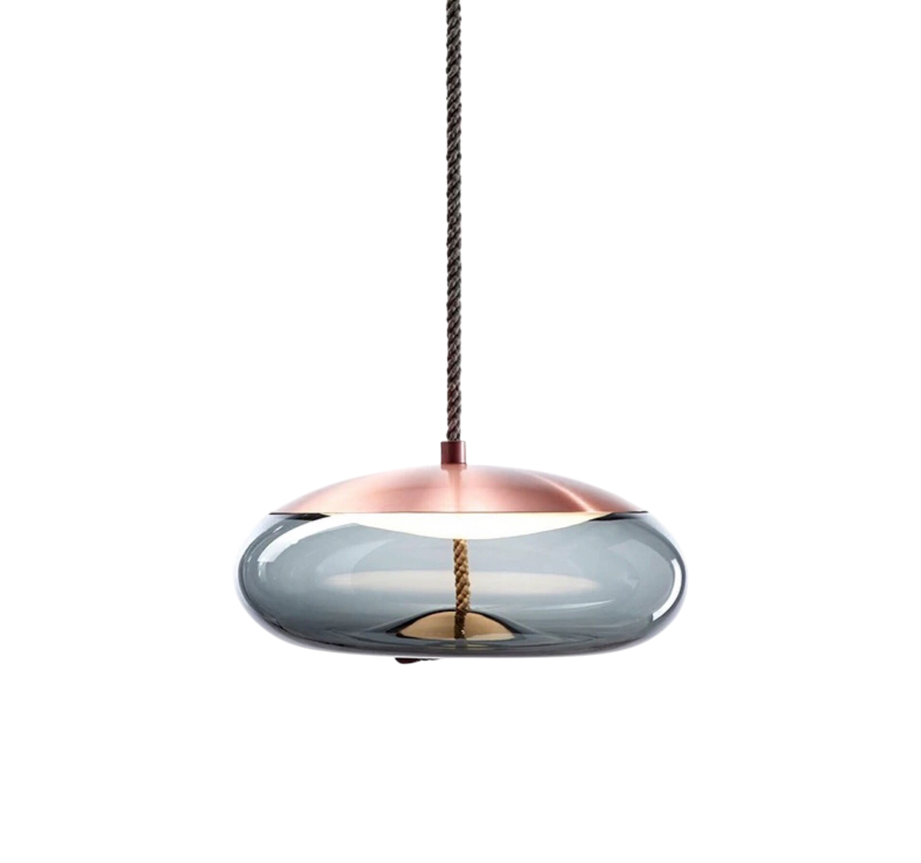 Aurelia Pendant Light in Rose Finish Rope Accent for Dining Rooms