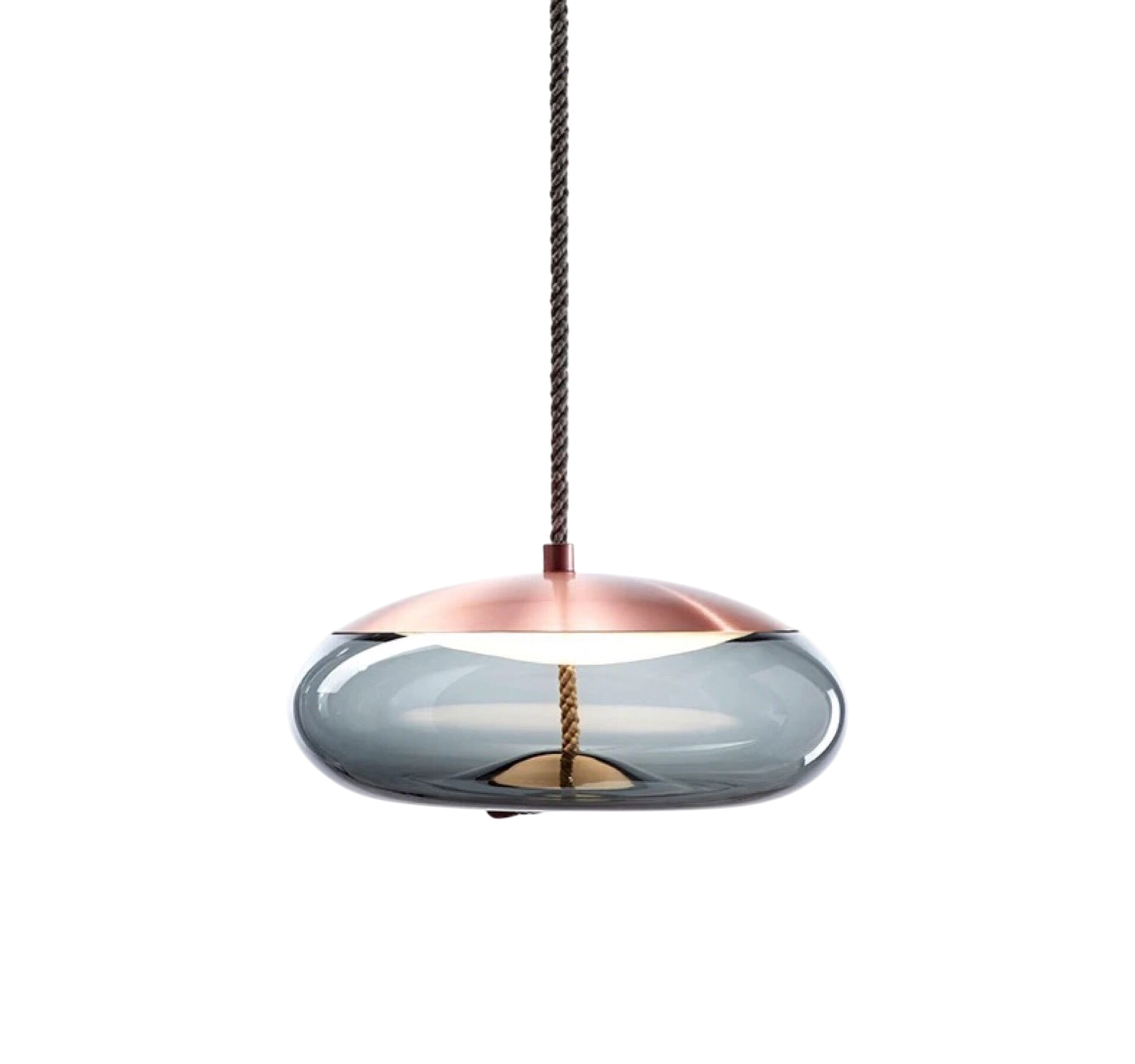 Aurelia Pendant Light in Rose Finish Rope Accent for Dining Rooms