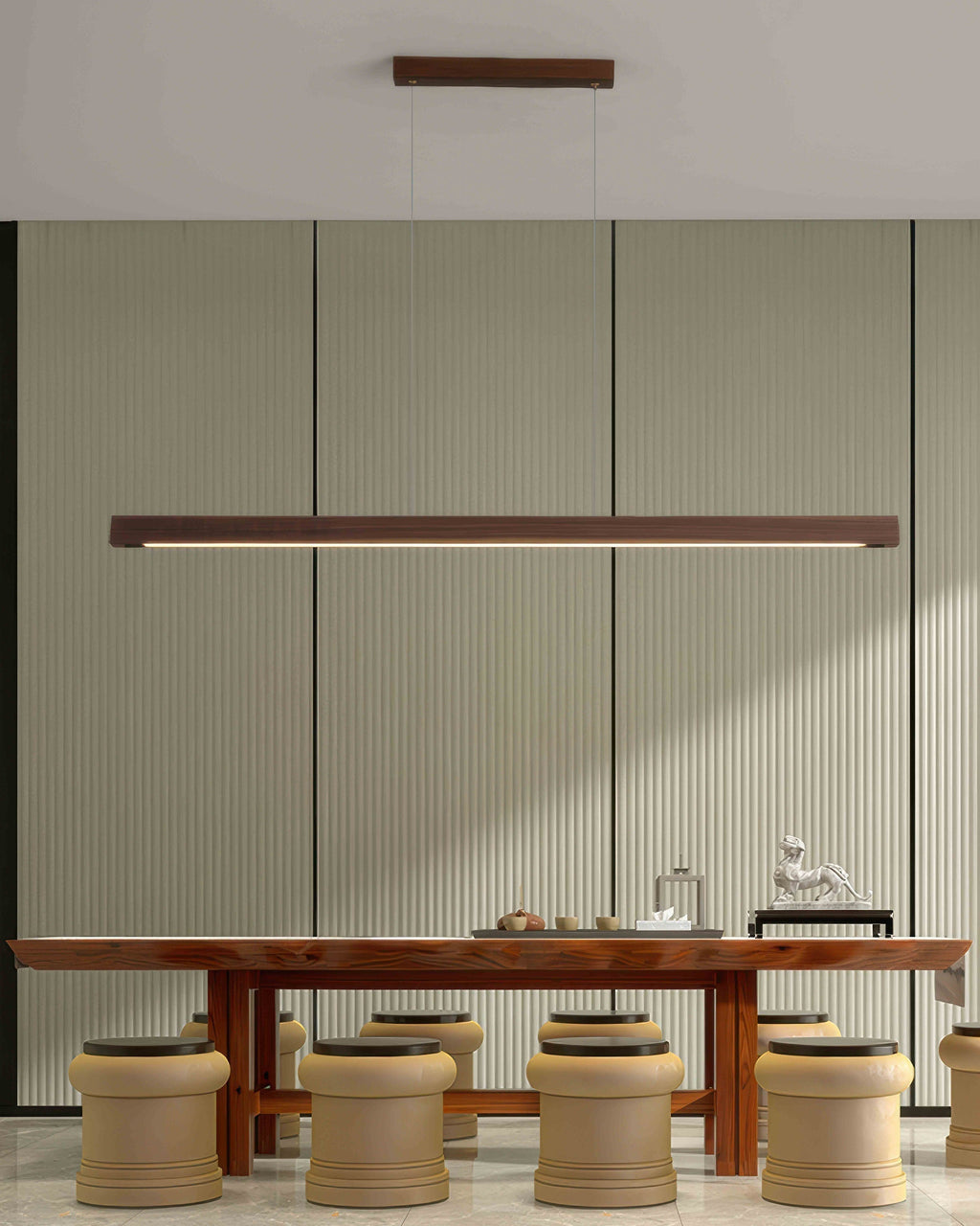 Cavell Walnut Pendant Light With French Medieval Charm Style