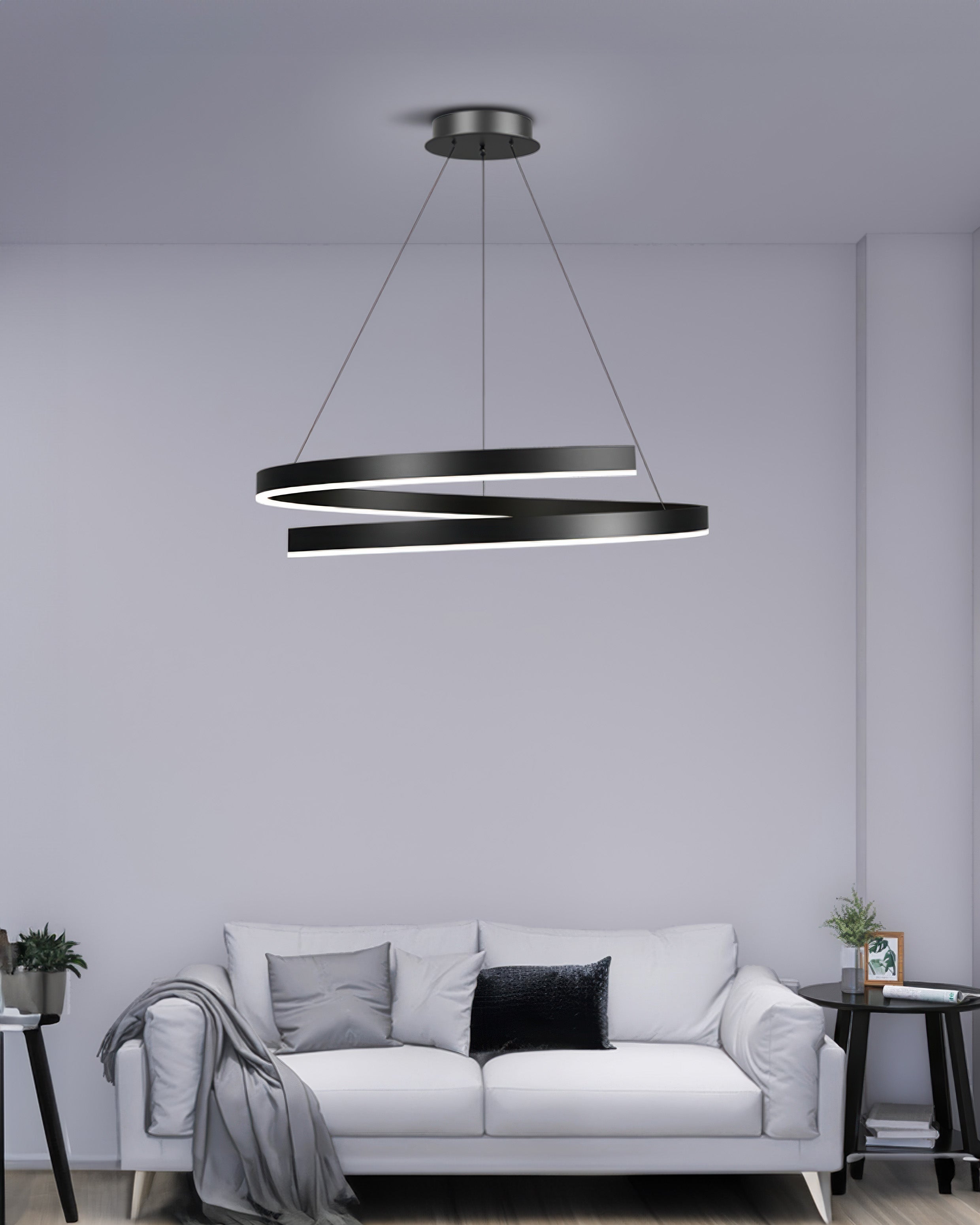 Tavero Aluminum Woodgrain Mahogany Style Chandelier With Adjustable Angles