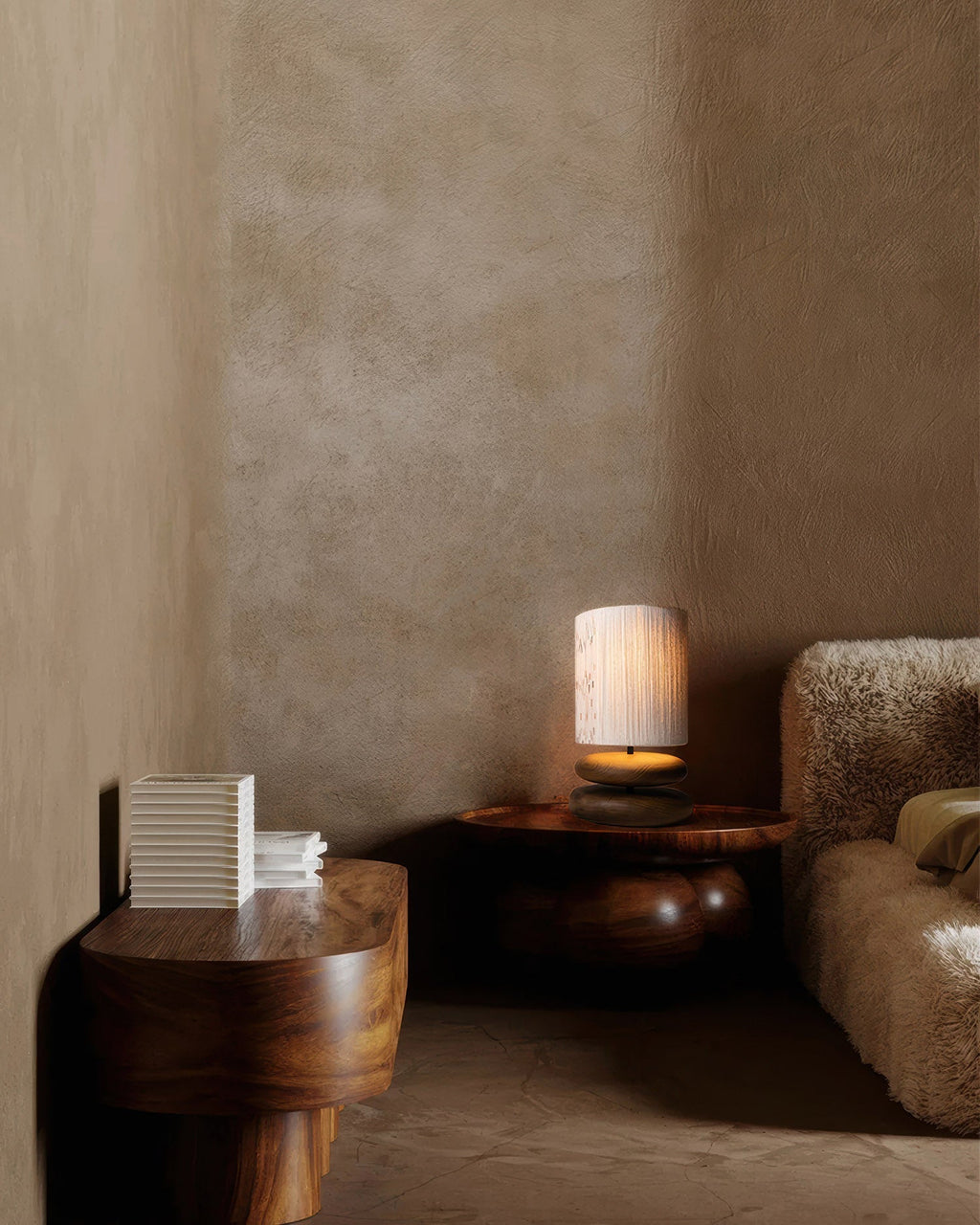 SylvaLume Tranquil Lamp With Wooden Base And LED Compatibility