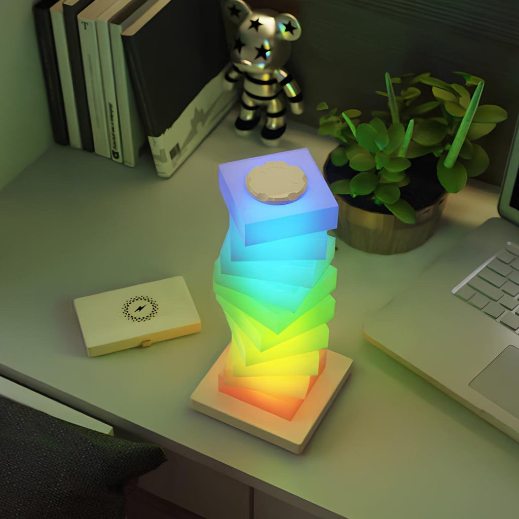 NovaGlow LED-lámpa — állítható hangulatvilágítás, vezeték nélküli töltő