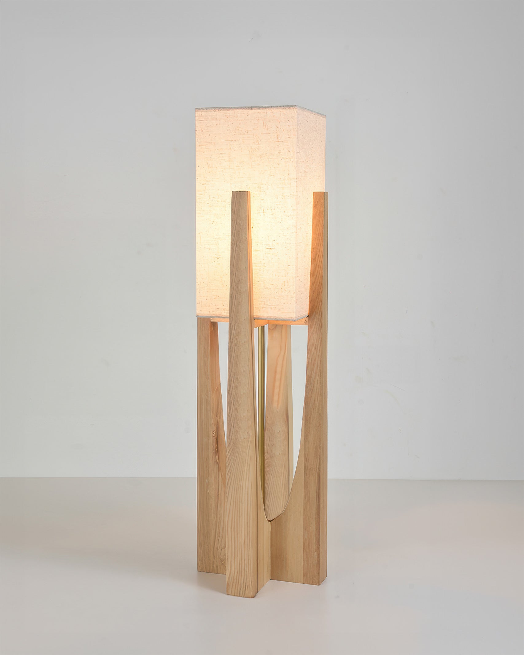 Kairo Seto Walnut Lamp Brings Brass Accents In Minimalist Japanese Style