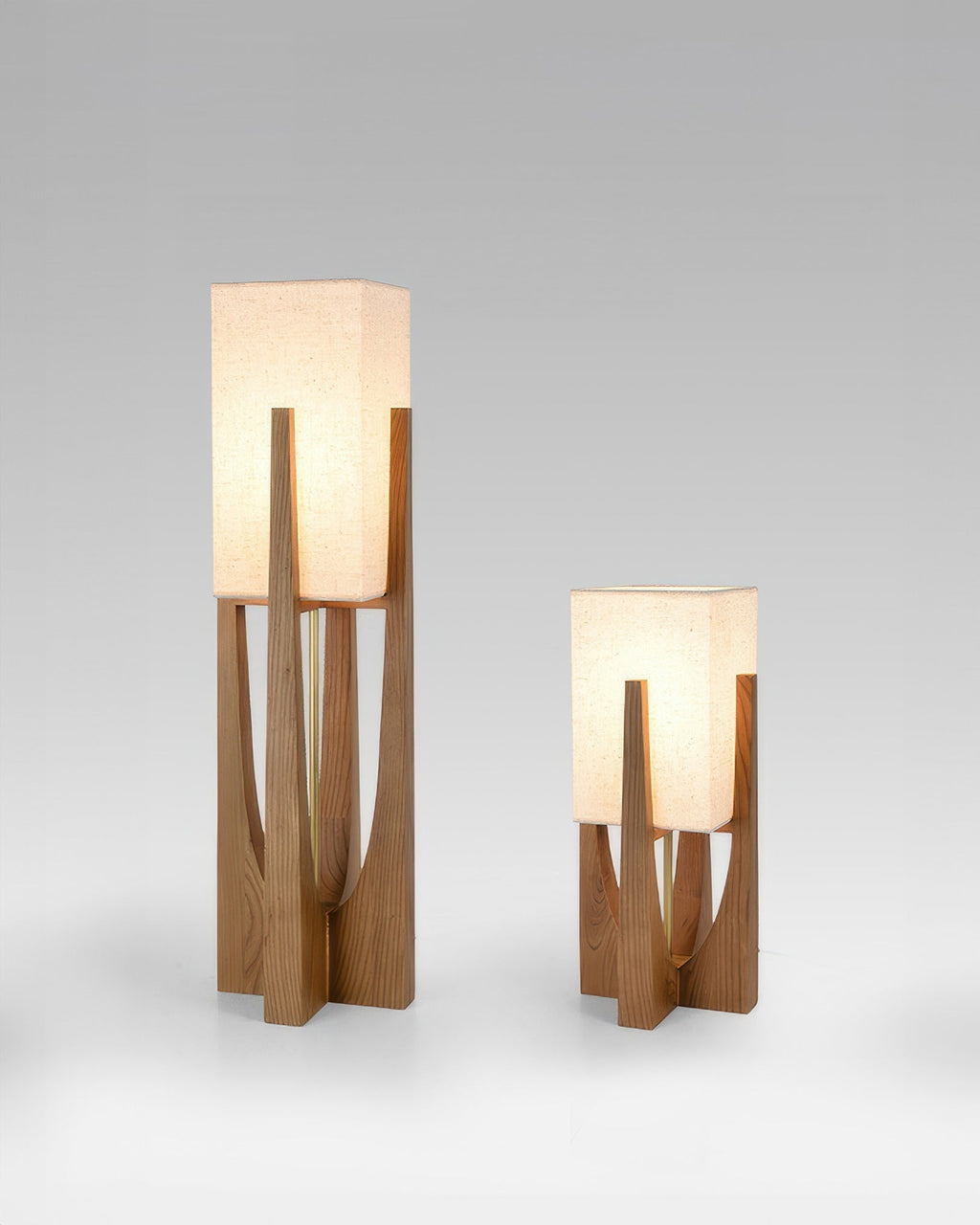 Kairo Seto Walnut Lamp Brings Brass Accents In Minimalist Japanese Style