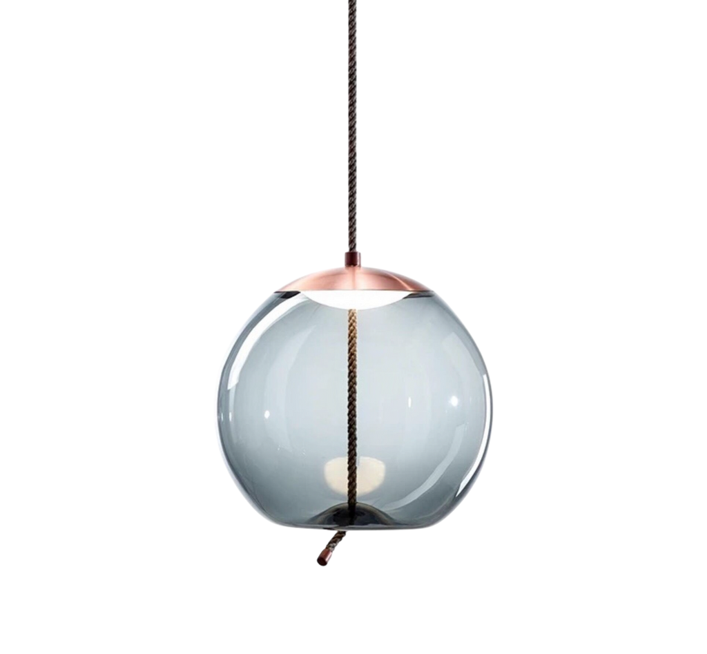 Aurelia Pendant Light in Rose Finish Rope Accent for Dining Rooms