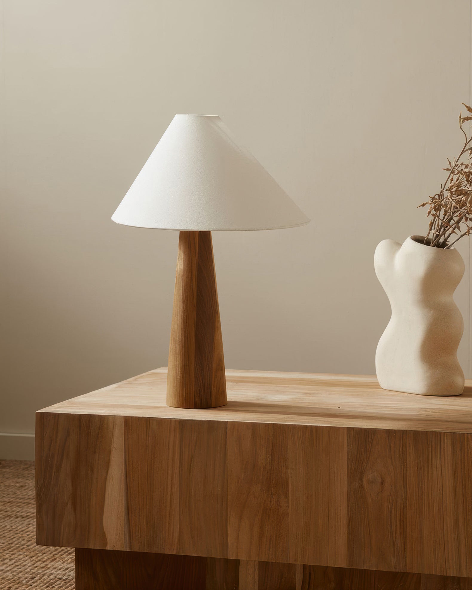 Calmere Floor Lamp With Fabric Shade For Living Spaces