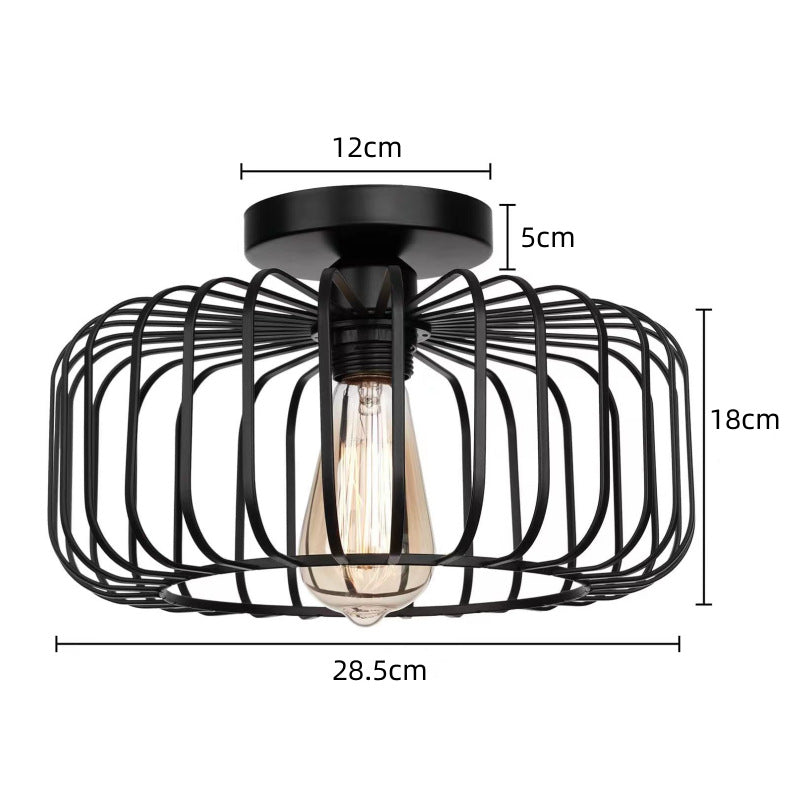 AstraForge Birdcage Matte Black Ceiling Light For Modern Interiors