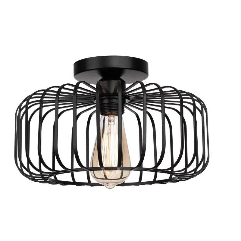 AstraForge Birdcage Matte Black Ceiling Light For Modern Interiors