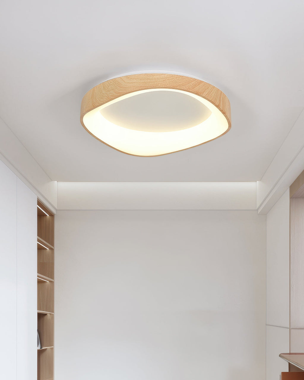 Solvren Nordic LED Ceiling Light With Wood Grain For Living Rooms And Bedrooms