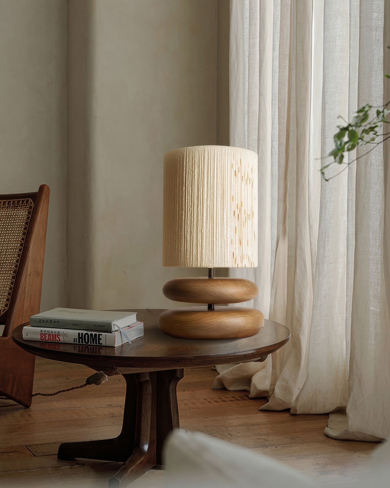 SylvaLume Tranquil Lamp With Wooden Base And LED Compatibility