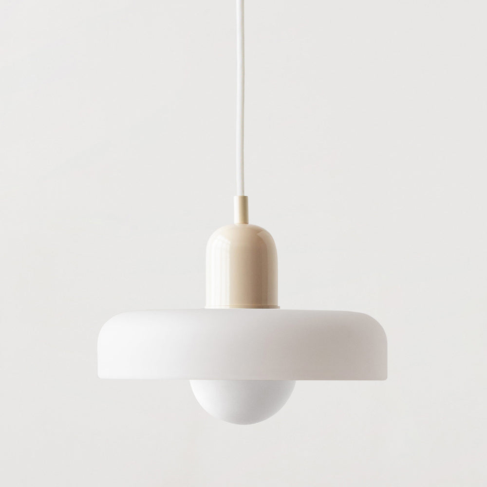 Liora Bauhaus Colored Glass Pendant Light - Adjustable Height Suspension