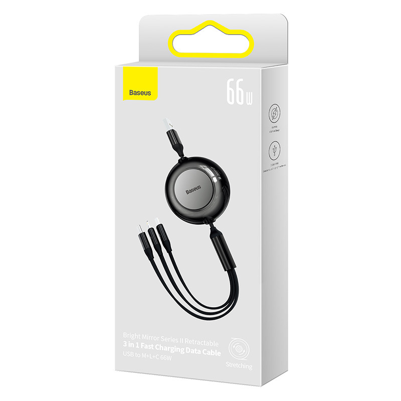 Cavo di ricarica retrattile 3 in 1 — 45 pollici, ricarica di 3 dispositivi