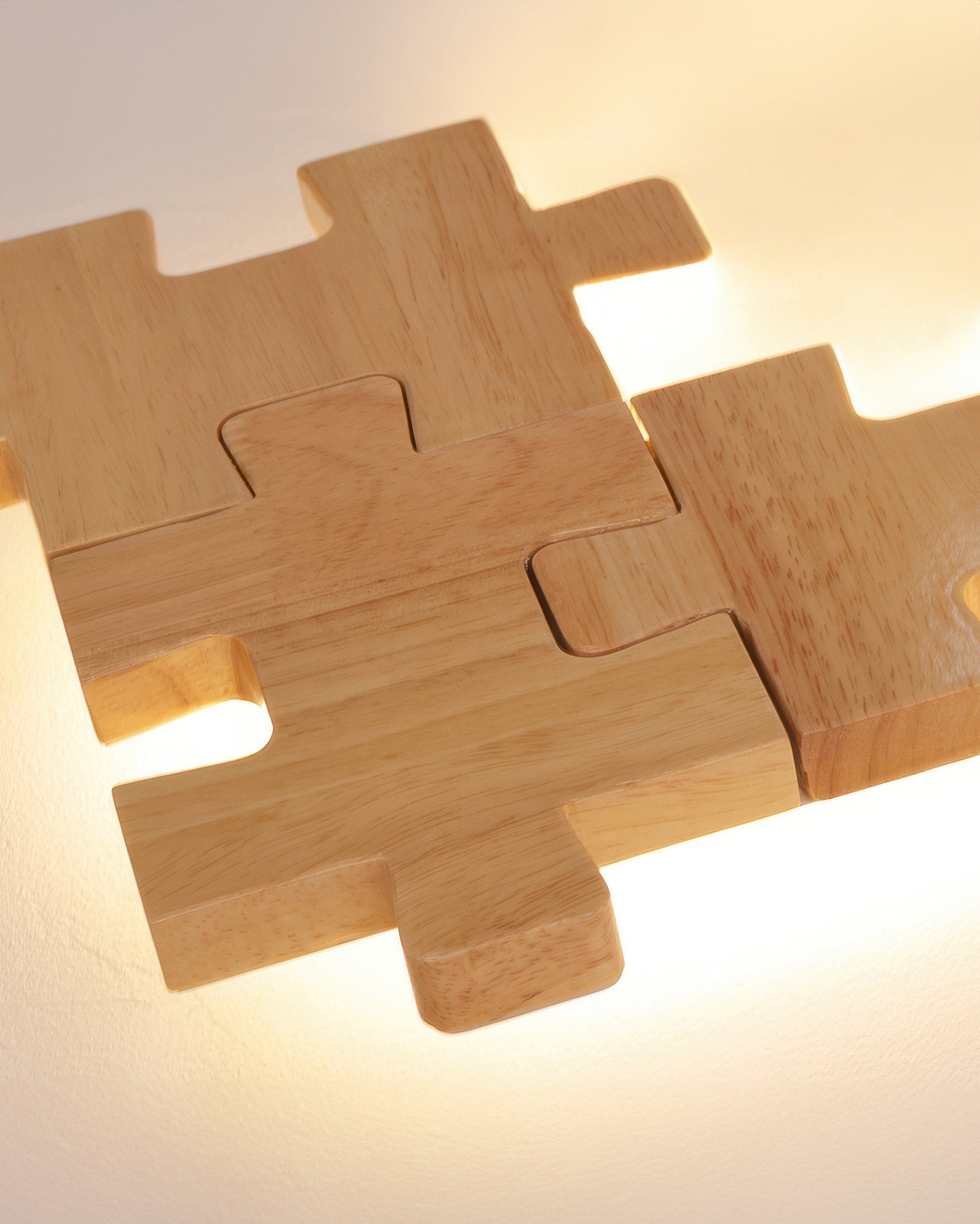 SylvaOak LED Wood Puzzle Sconce Nordic Minimalist Wall Decor