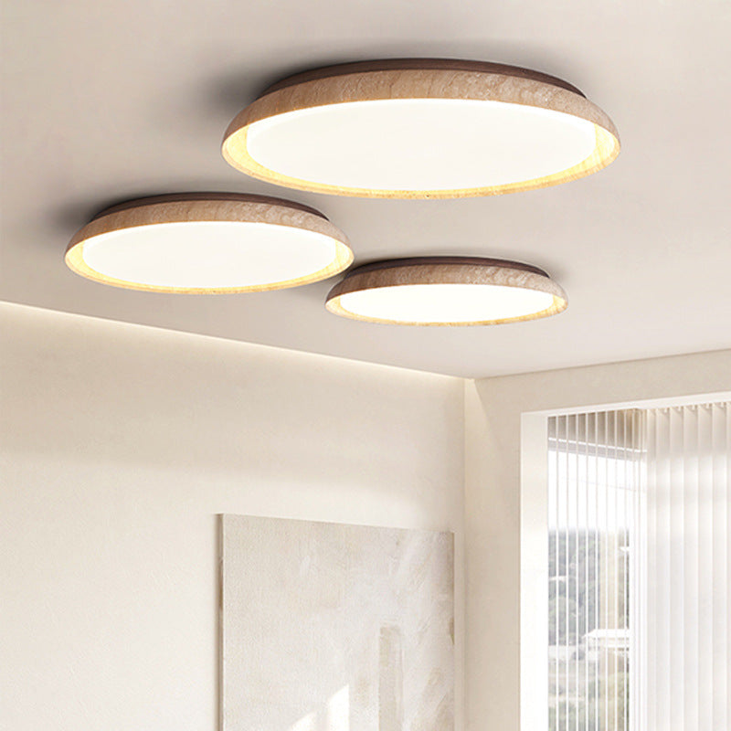 Caldra Travertine LED Vintage Ceiling Light For Japandi Interiors