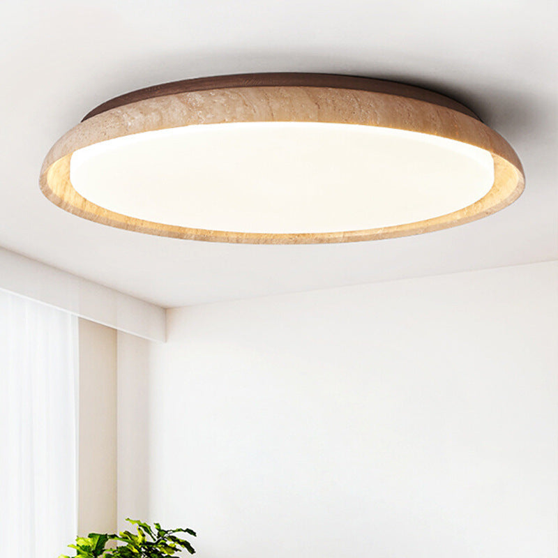 Caldra Travertine LED Vintage Ceiling Light For Japandi Interiors