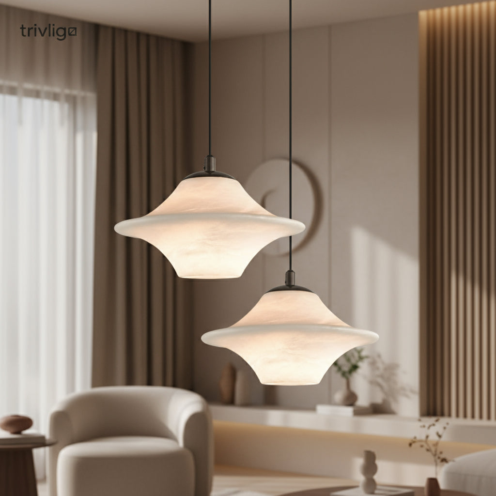 Astra Marble Pendant Lighting For Dining Areas With Minimalist Design