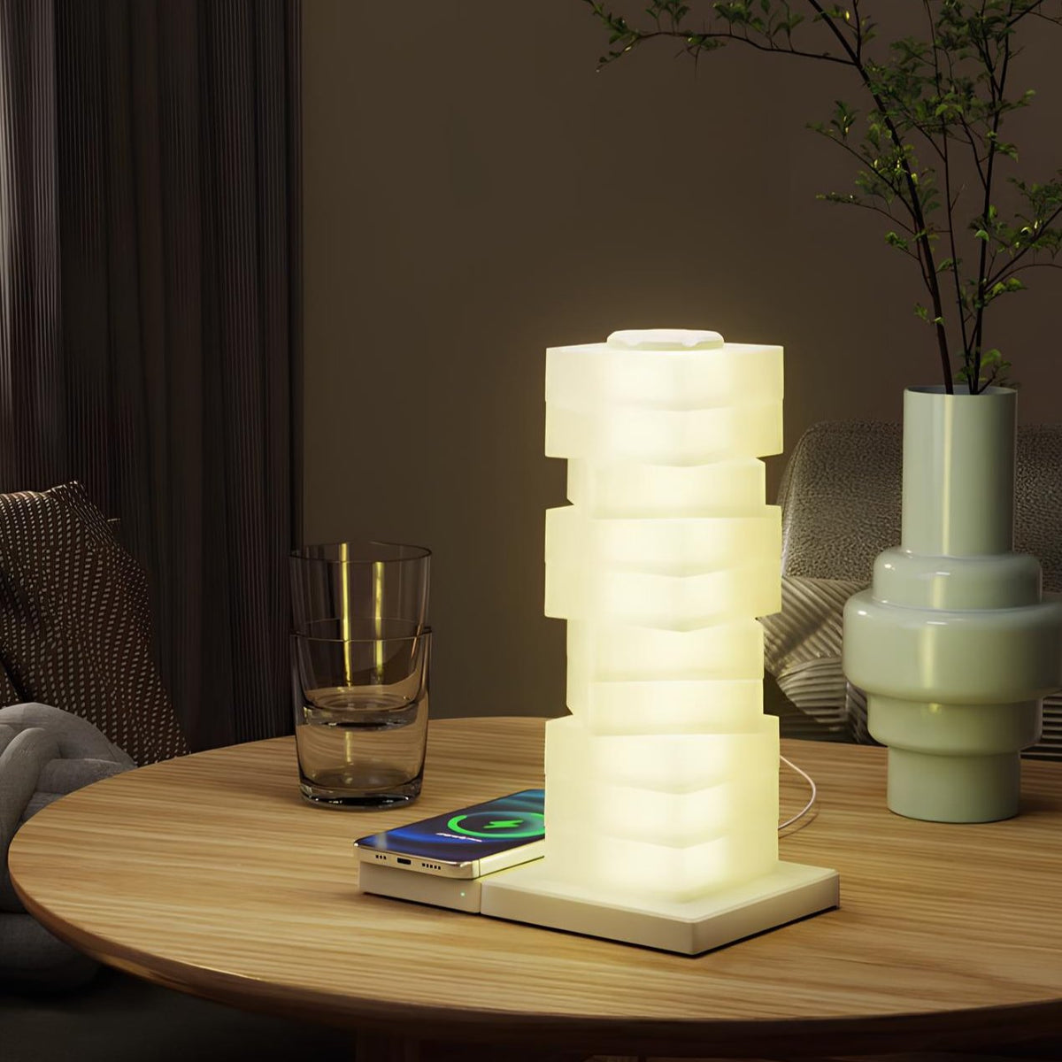 NovaGlow LED-lámpa — állítható hangulatvilágítás, vezeték nélküli töltő