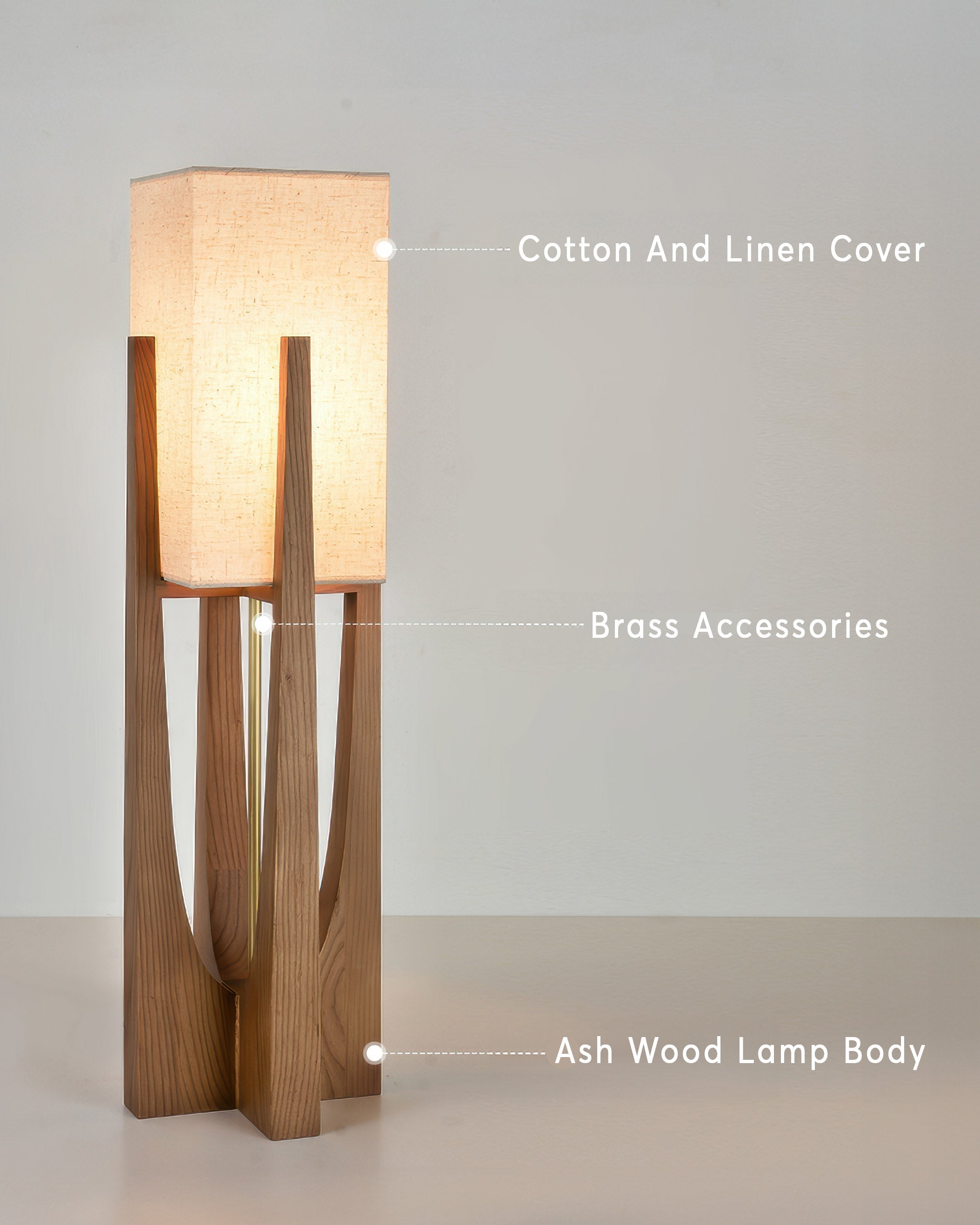 Kairo Seto Walnut Lamp Brings Brass Accents In Minimalist Japanese Style