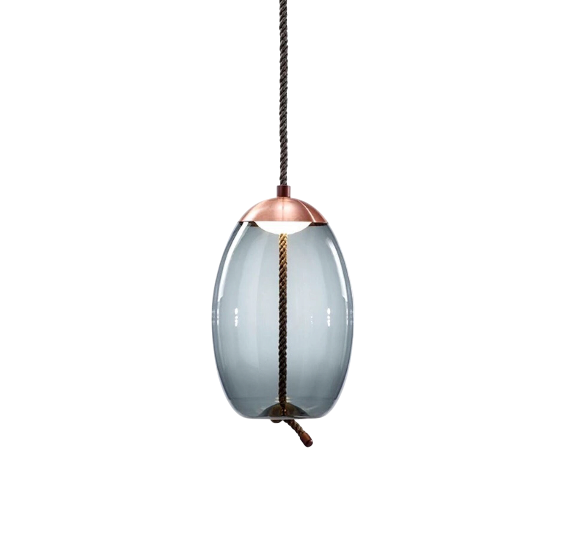 Aurelia Pendant Light in Rose Finish Rope Accent for Dining Rooms