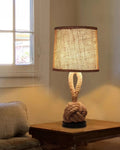 Lumenara Rustic Hemp Rope Light With Linen Shade And E27 Socket