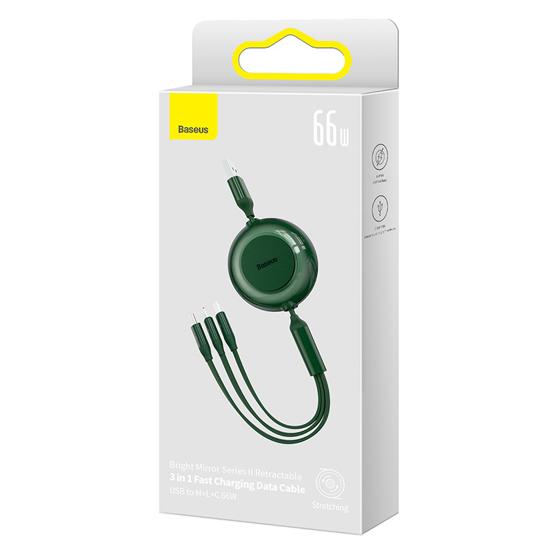Cavo di ricarica retrattile 3 in 1 — 45 pollici, ricarica di 3 dispositivi