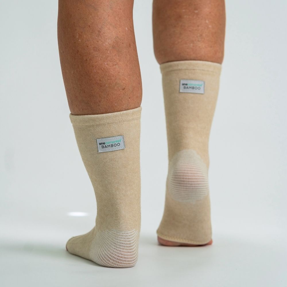 Mangas respiráveis de bambu para os pés — Ajuste de compressão suave