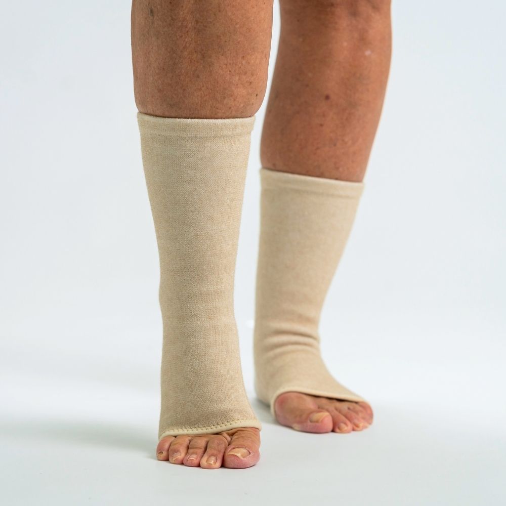Mangas respiráveis de bambu para os pés — Ajuste de compressão suave