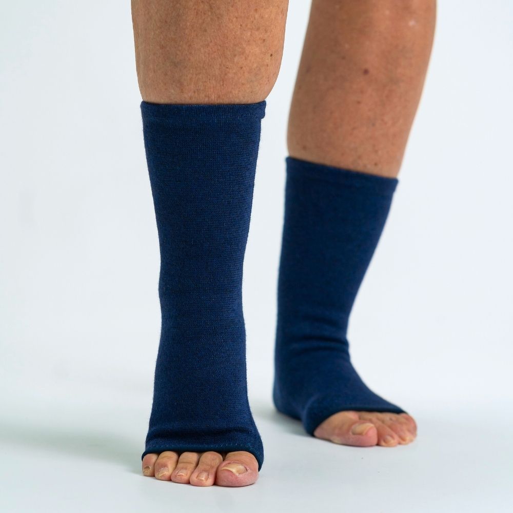 Mangas respiráveis de bambu para os pés — Ajuste de compressão suave
