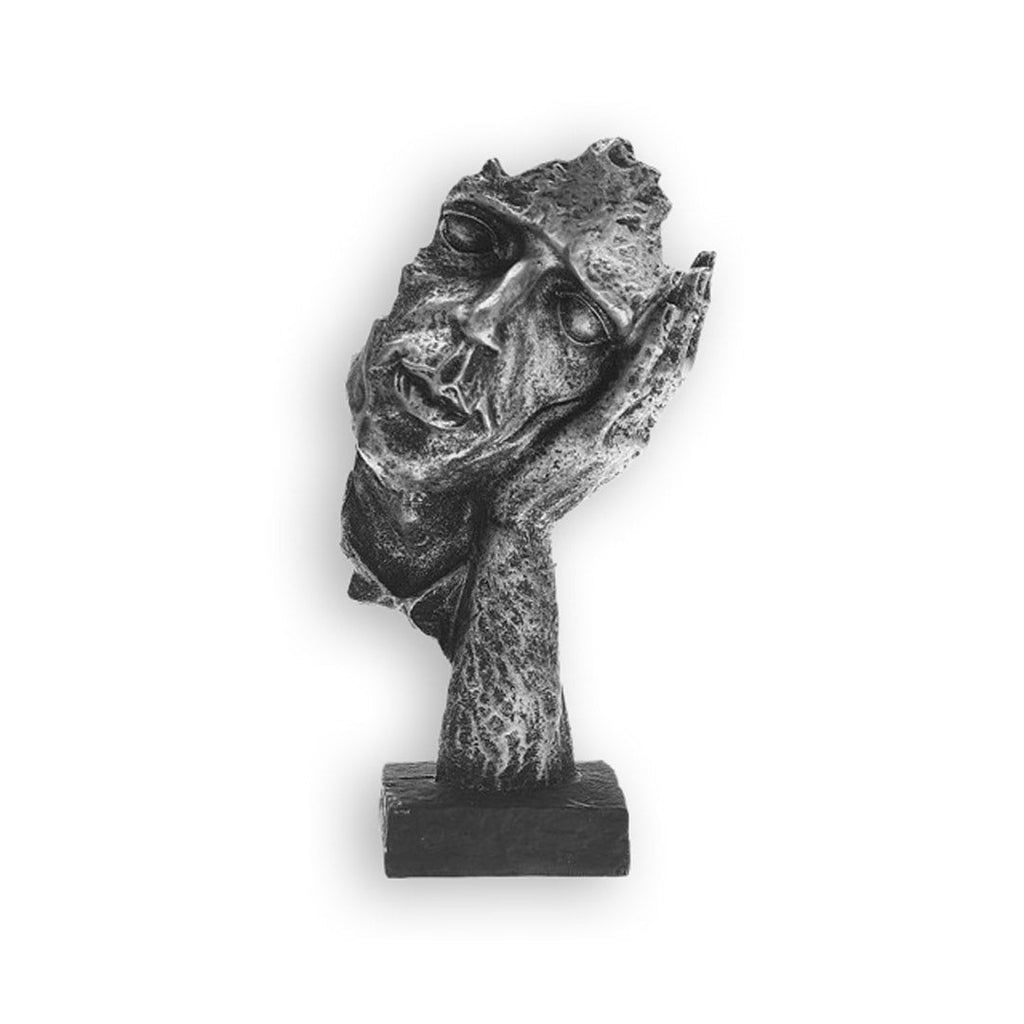 Escultura Rostos de Odin — decoração rústica inspirada na mitologia nórdica