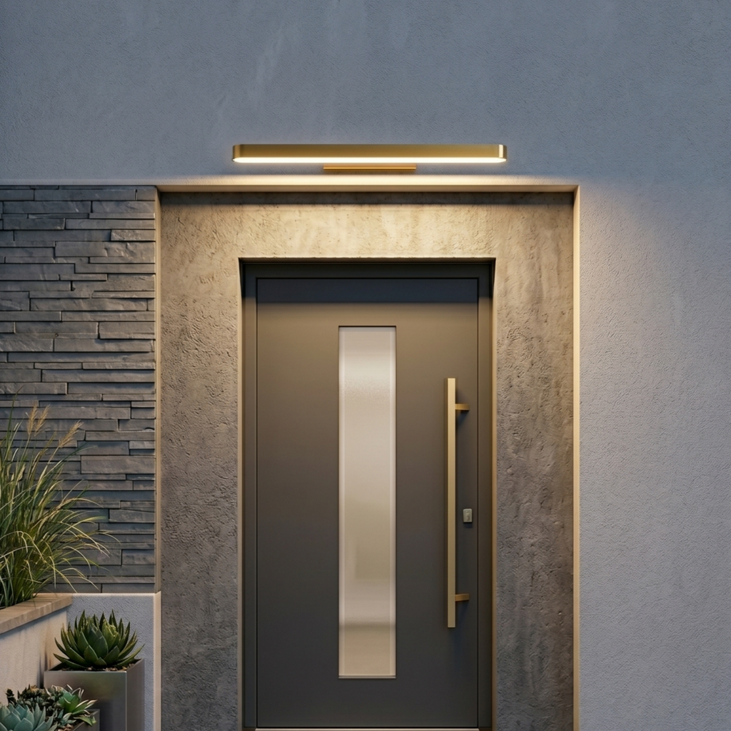 Minimalist Brushed Stainless Steel Wall Lamp -- Copper/Chrome/Black for Outdoor - Flindria