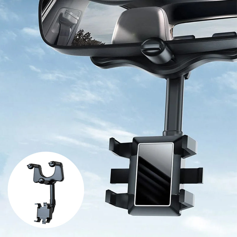 360° Rotating Multifunctional Car Mirror Phone Holder | Filindra