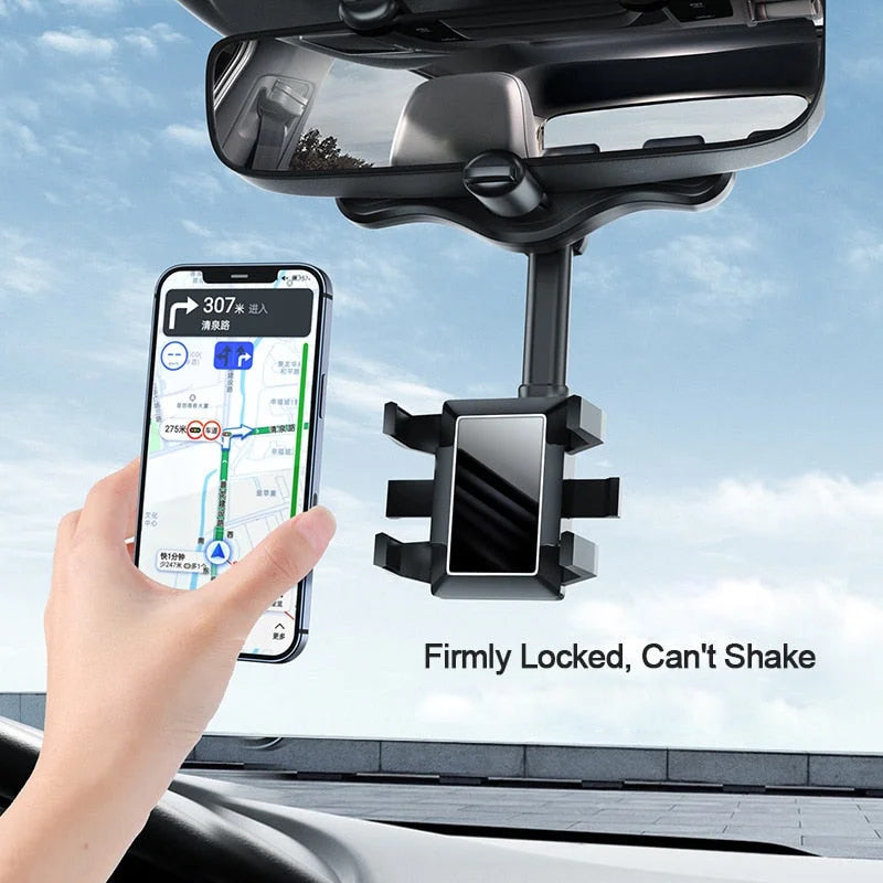360° Rotating Multifunctional Car Mirror Phone Holder | Filindra