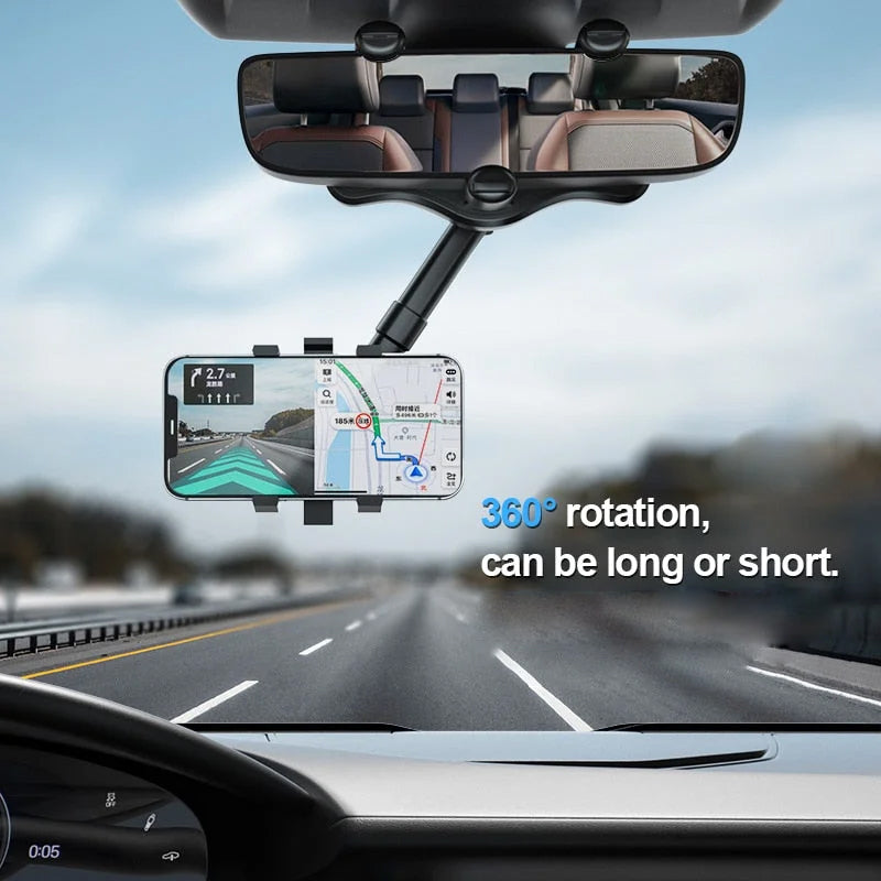 360° Rotating Multifunctional Car Mirror Phone Holder | Filindra