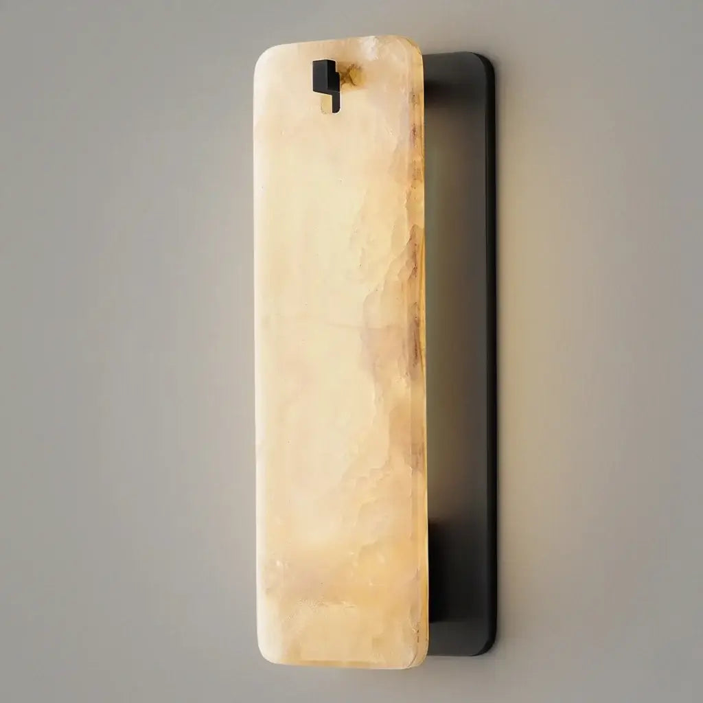 Aplique de pared de alabastro de lujo para sala de estar / comedor - Flindria