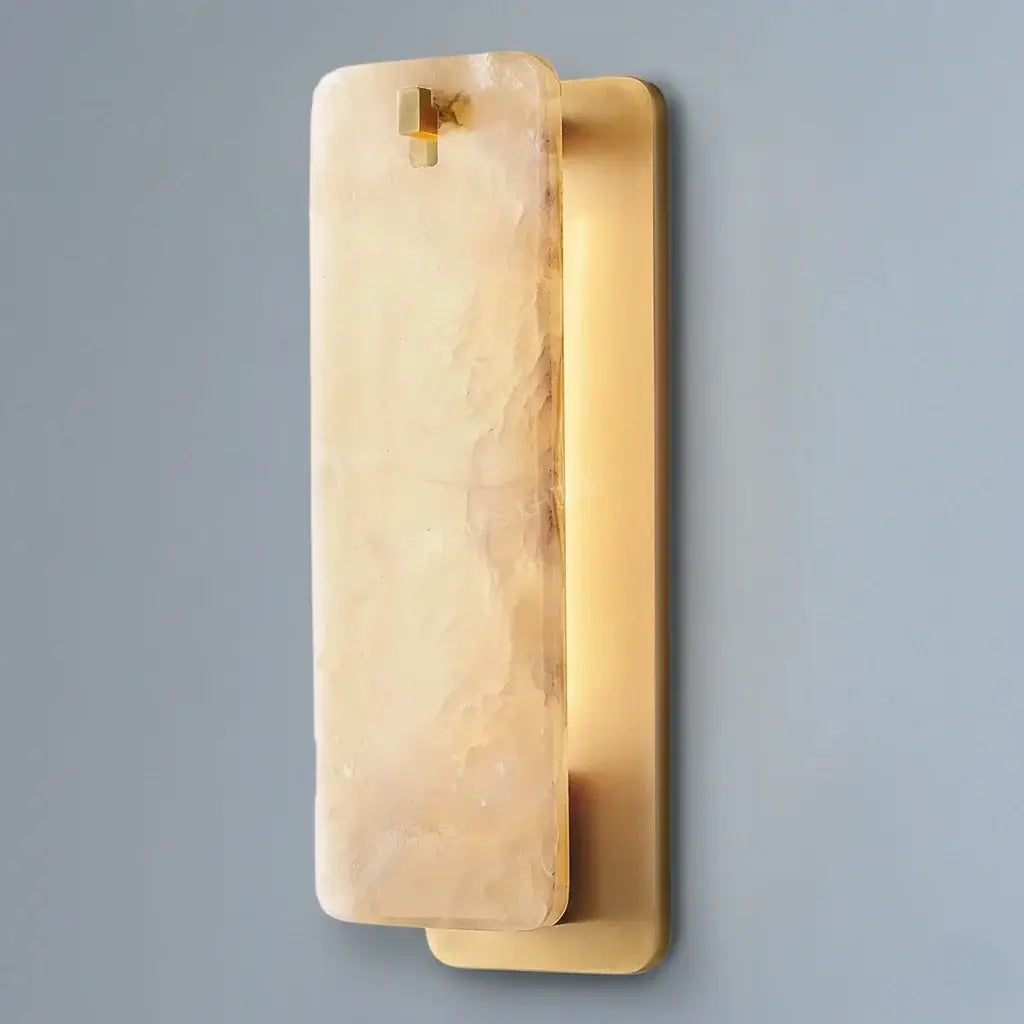 Aplique de pared de alabastro de lujo para sala de estar / comedor - Flindria
