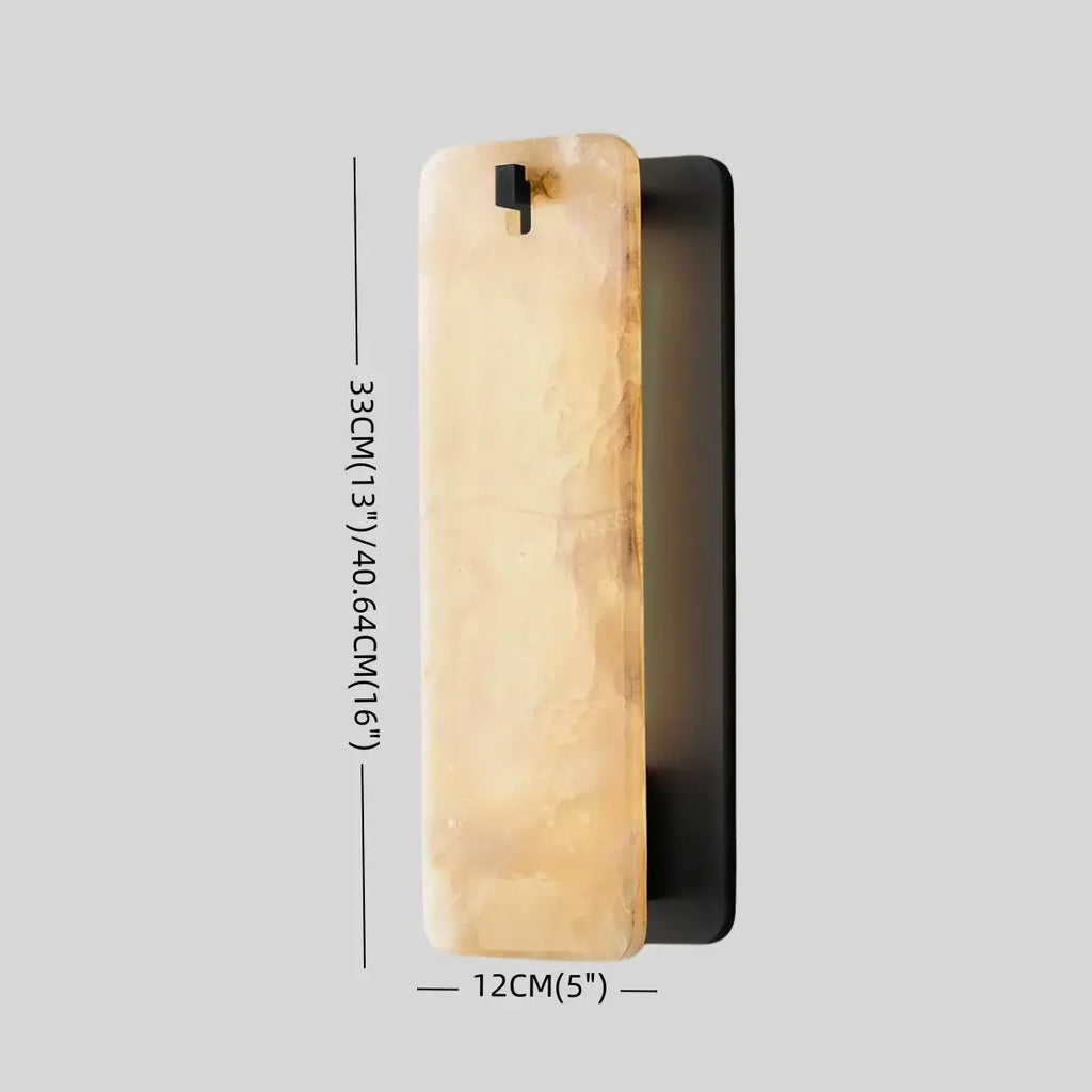 Aplique de pared de alabastro de lujo para sala de estar / comedor - Flindria