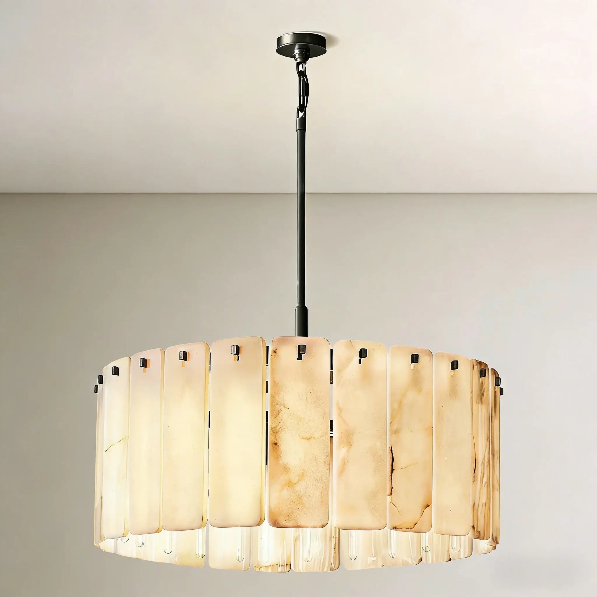 Luxury Alabaster Round Chandelier 36D"- For Living room/Dining room - Flindria