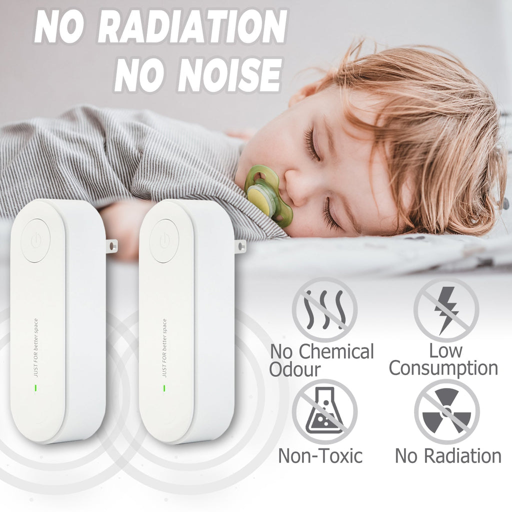 Lot de 2 répulsifs à moustiques à ultrasons — Dispositifs électroniques anti-insectes à brancher