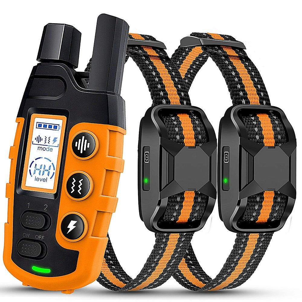 Hundetrainingshalsband mit 1000 m Reichweite und Fernbedienung — wasserdicht, wiederaufladbar