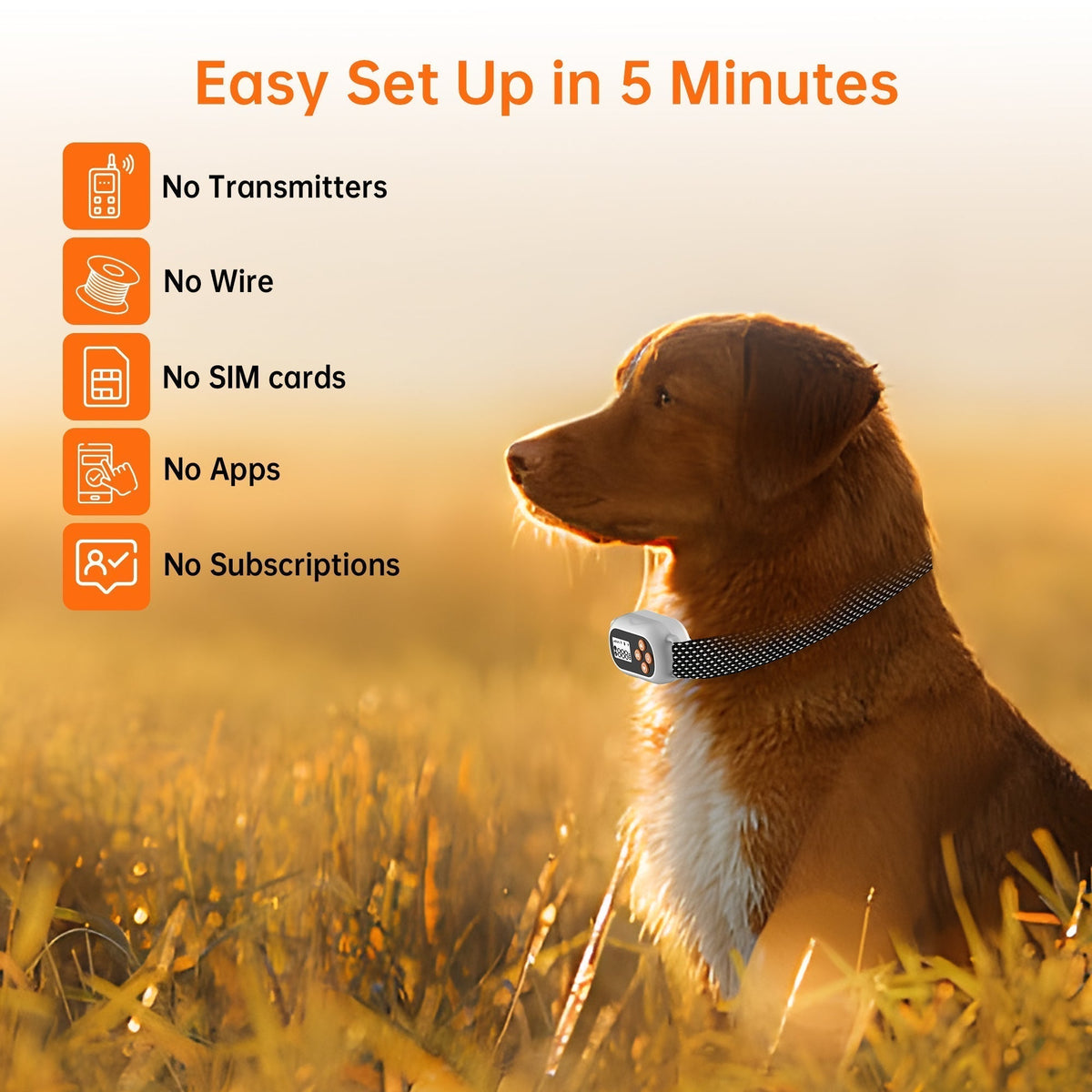 طوق سياج GPS للكلاب Pawfey SmartPro F820 - حدود لاسلكية