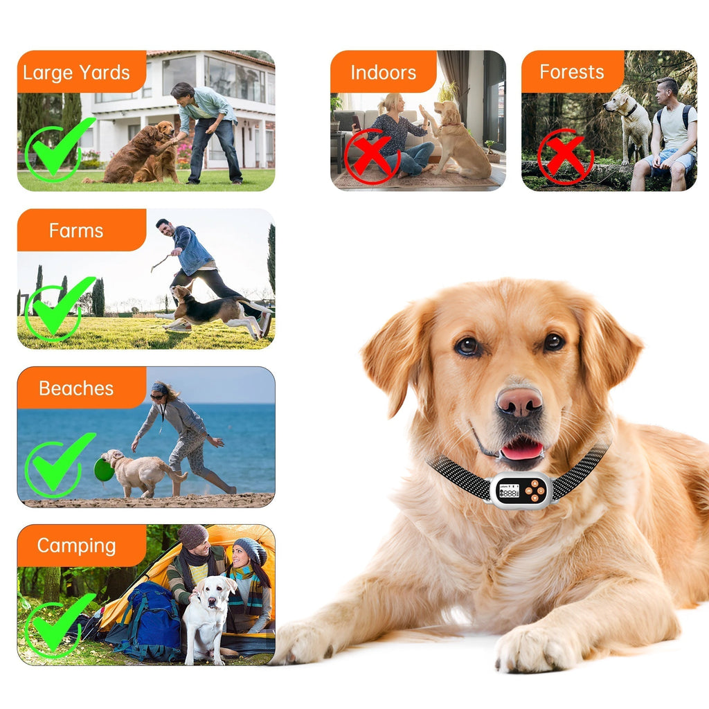 طوق سياج GPS للكلاب Pawfey SmartPro F820 - حدود لاسلكية