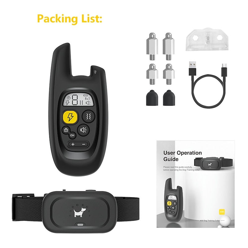Aufladbares Pawfey-Hundetrainingshalsband – 500 m wasserdicht