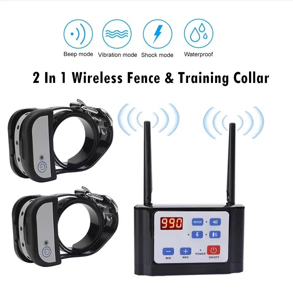Wireless Dog Fence System with Training Collar and Safety Alerts