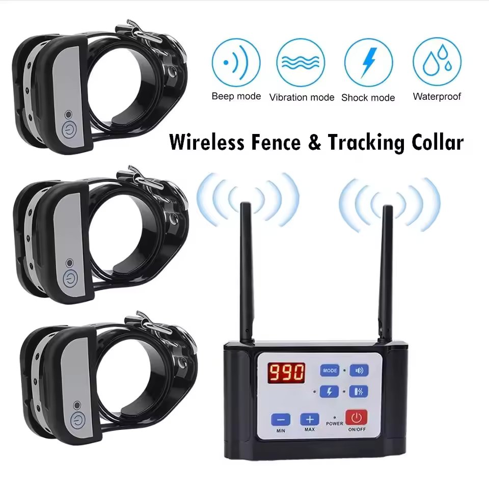 Wireless Dog Fence System with Training Collar and Safety Alerts