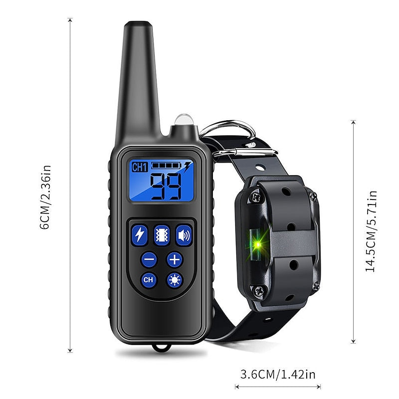 Pawfey Dog Training Collar — Remote Control, 300m Range
