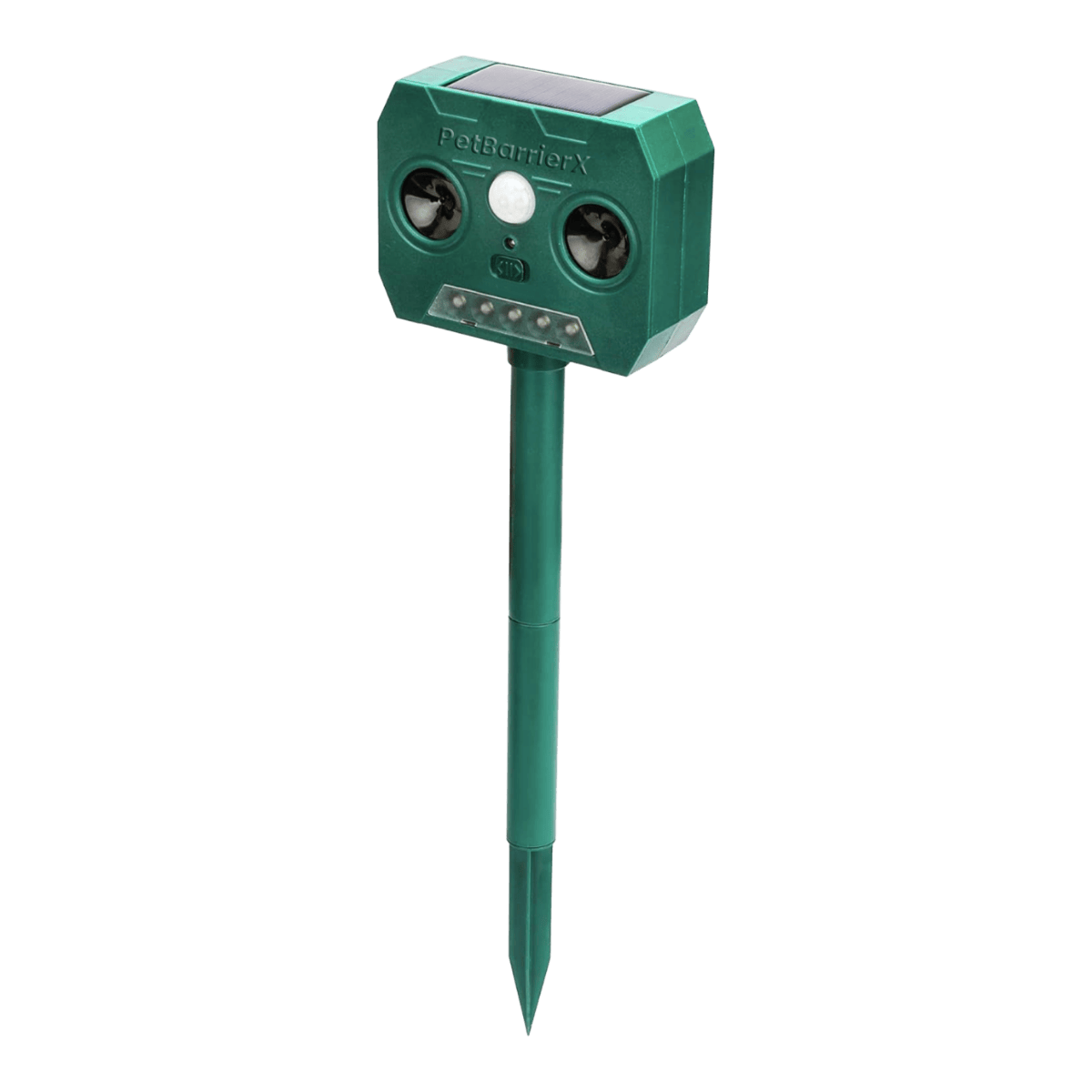 Solar Motion-Activated Pet Deterrent — Ultrasonic Tone & Flashing LED Light